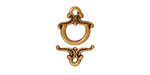 TierraCast Antique Gold (plated) Keepsake Toggle Clasp 12xmm, 13mm Bar
