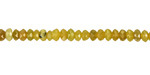 Green Quartz Faceted Rondelle 4mm
