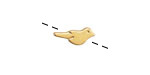 Satin Hamilton Gold (plated) Bird Bead 16x6mm