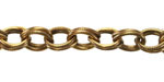 Antique Gold Finish Etched Large Double Cable Chain