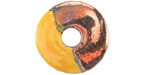 Mykonos Ceramic Raku Metallic Harvest Spacer Disc 25mm