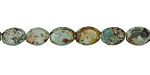 African Turquoise Flat Oval 8x6mm
