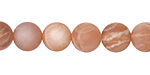 Peach Moonstone (matte) Round 9-10mm