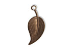 Vintaj Natural Brass Catalpa Leaf Charm 27x12mm
