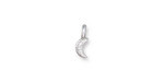 TierraCast Silver (plated) Crescent Moon Charm 4x10mm