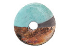 Mykonos Ceramic Raku Metallic Frosted Copper Large Spacer Disc 30mm