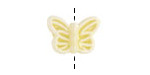 Lemon Yellow Porcelain Butterfly 12x18mm