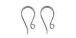 Nina Designs Sterling Silver Black Finish Simple Flat Ear Wire 10x20mm