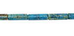 Teal Impression Jasper Tube 14x4mm