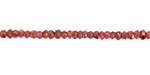 15" Strand Natural 4x6mm Faceted Red Garnet Rondelle Beads - Center-Drilled For Jewelry Making