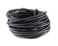 Natural Black Round Leather Cord 4mm, 16 feet