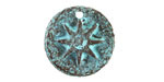 Mykonos Copper (plated) Patina Sun Coin Focal 22mm