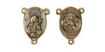 Mykonos Antique Brass (plated) "Terra Santa" Rosary Center Link 13x17mm