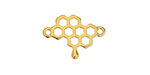 24K Gold (plated) Dripping Honeycomb Focal Link 21x15.5mm