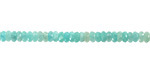 Brazil Amazonite (A) Microfaceted Rondelle 2x4mm