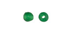 African Recycled Glass Emerald Green Tumbled Round 6-7mm