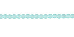 Czech Glass Matte Aquamarine Fire Polished Round 3mm