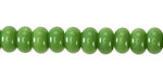 Apple Green Glass Rondelle 5x8mm
