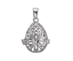 Silver Finish Filigree Teardrop Diffuser Locket 22x36mm