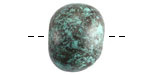 Mykonos Metalized Ceramic Copper Patina Rondelle 18x20mm