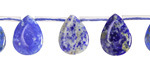 Lapis (Natural) Puff Teardrop 10x14mm