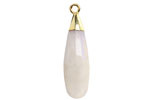 Blue Moonstone Faceted Puff Teardrop Focal w/ Gold Finish 9x28mm