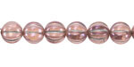 Czech Glass Rosaline AB w/ Silver Melon Round 8mm