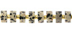 Dalmatian Jasper Microfaceted Hexagon Heishi 4x8mm