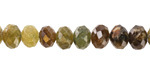Green Garnet Microfaceted Rondelle 5x8mm