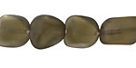 Smoky Beach-Style Glass Small Nugget 12-17x10-12mm
