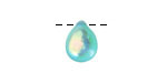 Czech Glass Green Opal AB Teardrop 10x14mm
