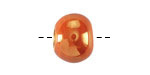 Mykonos Ceramic Iridescent Tangerine Rondelle 13x15-16mm