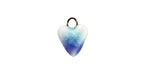 Gaea Ceramic Catalina & Sky Blue Moon Heart Charm 11x13-14mm
