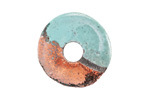 Mykonos Ceramic Raku Metallic Frosted Copper Spacer Disc 25mm