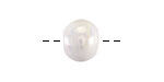 Mykonos Ceramic Iridescent White Rondelle 10x13mm