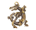 Mykonos Antique Brass (plated) Dragon Focal 24x37mm