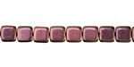 CzechMates Glass Polychrome Copper Rose 2-Hole Tile 6mm