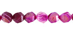 Ruby Pink Line Agate Star Cut Round 8mm