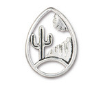 TierraCast Antique Silver (plated) Desert Landscape Link 25x33mm