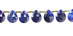 Lapis (A - dyed) Microfaceted Teardrop 8x10mm