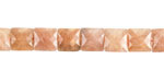 Peach Moonstone (A) Microfaceted Square 8mm