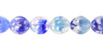 Czech Glass Blues Mix Melon Round 10mm