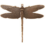 Vintaj Natural Brass Enchanted Dragonfly Focal 49x43mm