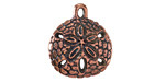 Mykonos Antique Copper (plated) Sand Dollar Focal 20mm