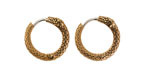 Nina Designs Bronze Ouroboros Huggie Hoop Earring Pair 16mm