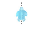 Turquoise Bay Beach-Style Glass Small Sea Turtle 20x15mm
