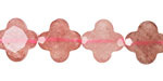 Strawberry Quartz Faceted Quatrefoil 13mm
