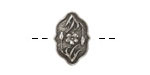 TierraCast Antique Silver (plated) Flower Button 13x18mm