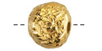 Mykonos Metalized Ceramic Gold Textured Round 19-21mm