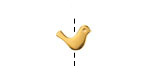 24K Gold (plated) Little Bird Bead 8.5x12mm
